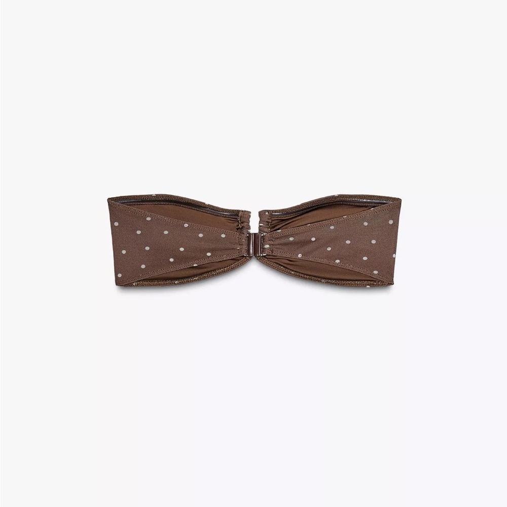 NWT Zara Brown Bikini Top with Removable Padding